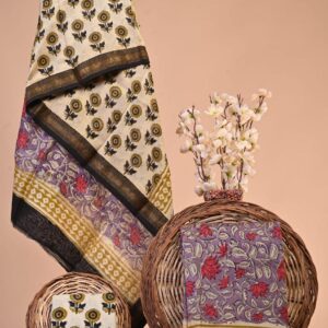 Block Print Maheshwari Suit