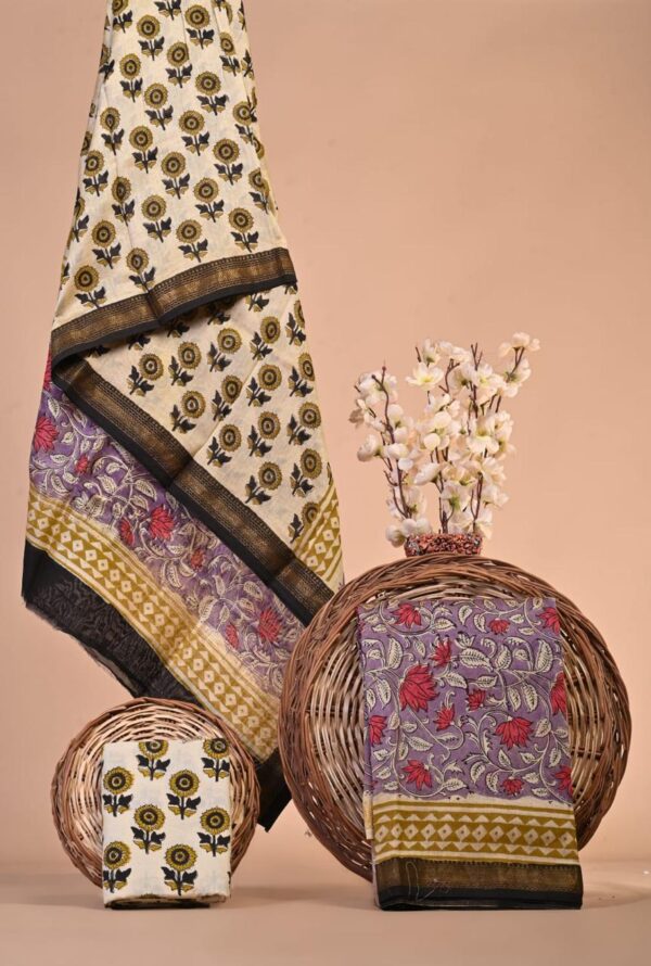 Block Print Maheshwari Suit