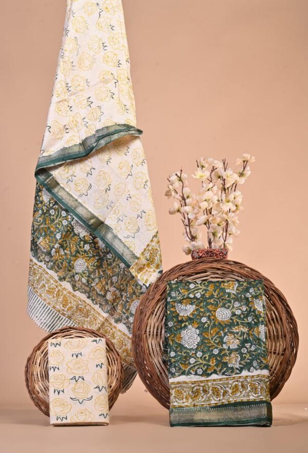Block Print Maheshwari Suit