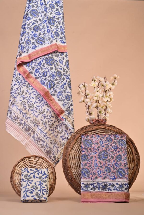 Block Print Maheshwari Suit