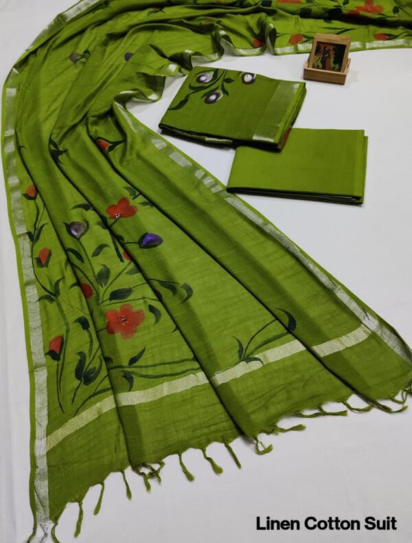 Hand Block Print Linen Cotton Suit