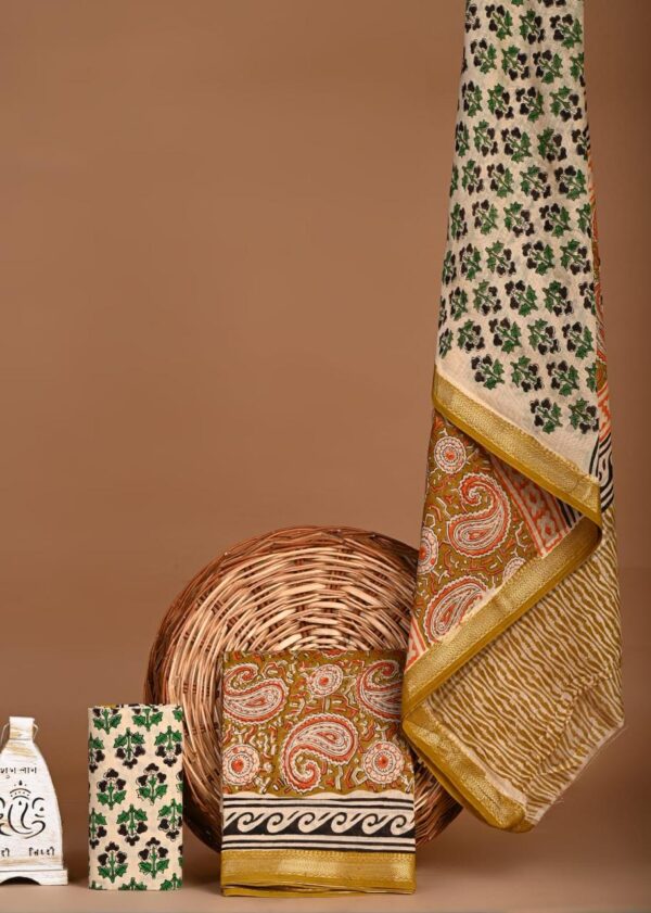 Block Print Maheshwari Suit
