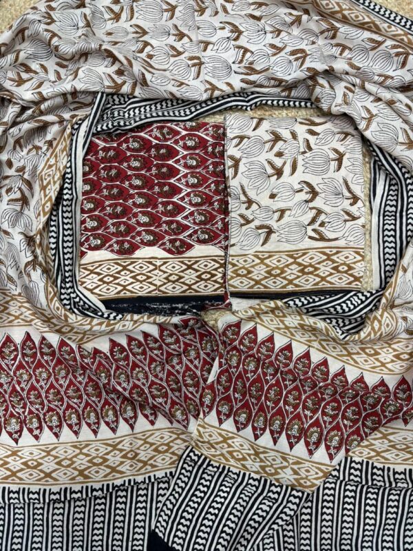 Modal Silk With Dupatta Modal Silk  With Bottom Maslin Cotton