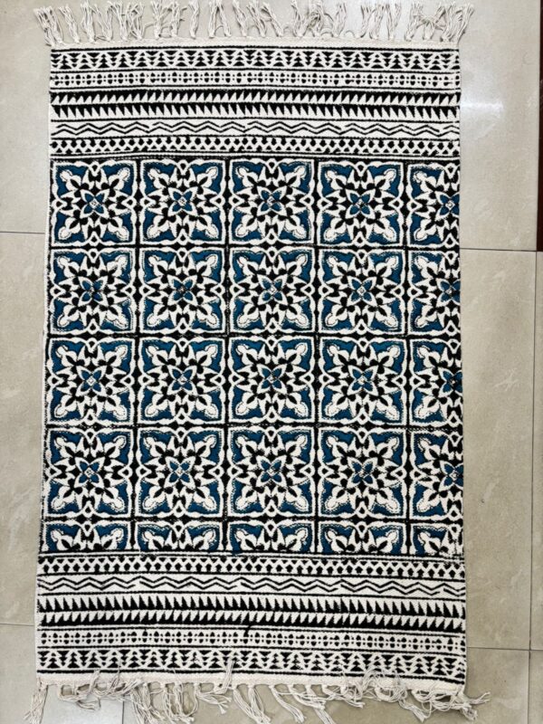 Hand Block Print Cotton Rugs
