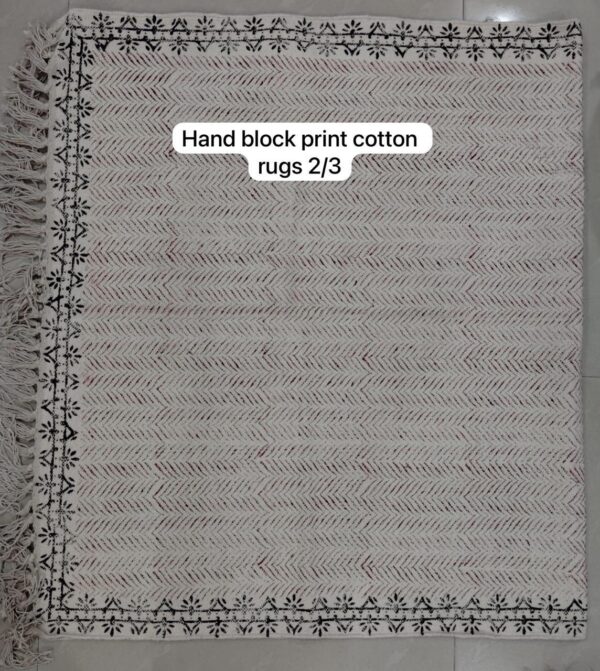 Hand Block Print Cotton Rugs