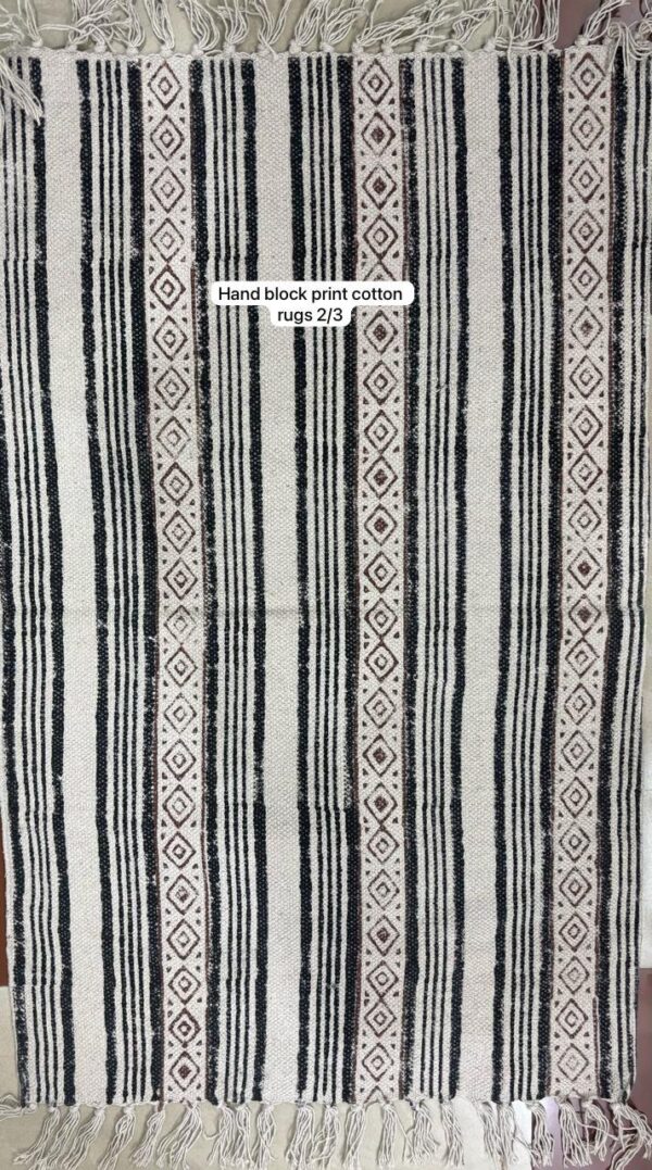 Hand Block Print Cotton Rugs
