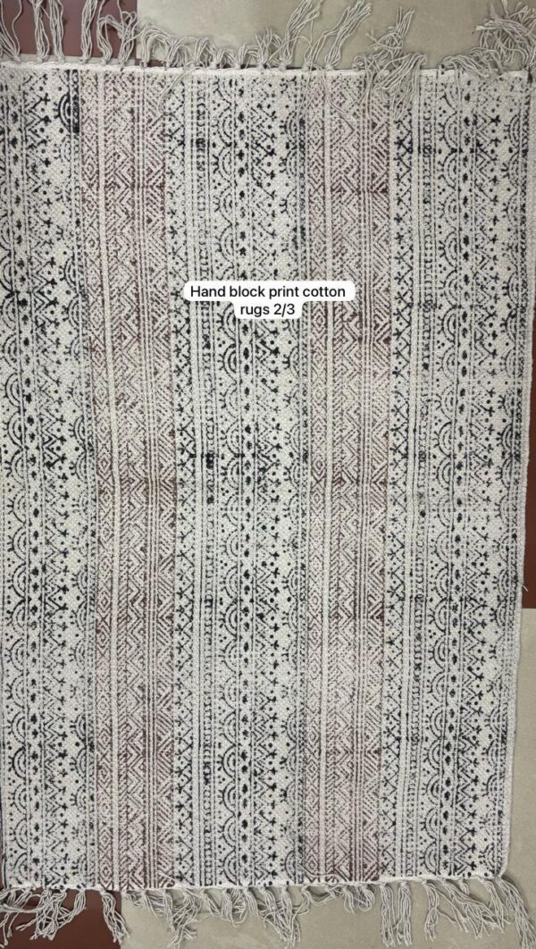 Hand Block Print Cotton Rugs