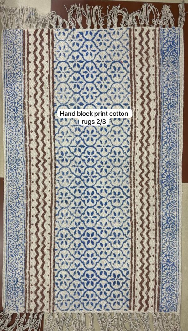 Hand Block Print Cotton Rugs