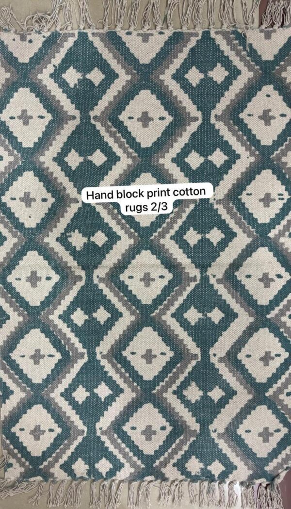 Hand Block Print Cotton Rugs