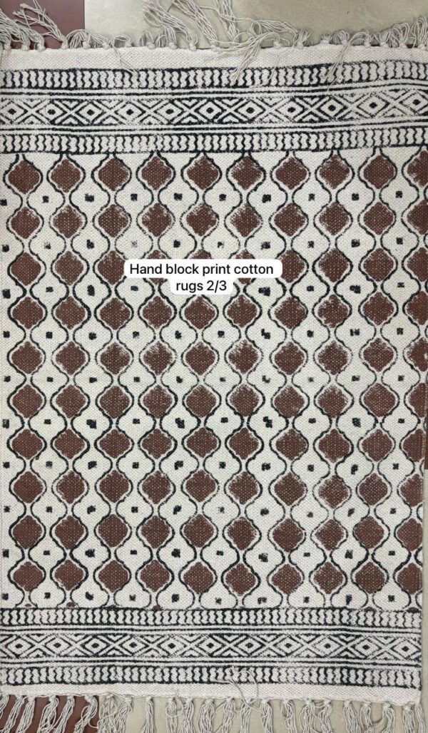 Hand Block Print Cotton Rugs
