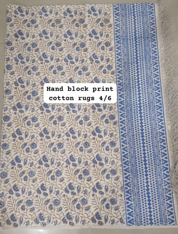 Hand Block Print Cotton Rugs