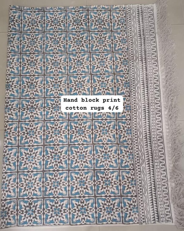 Hand Block Print Cotton Rugs