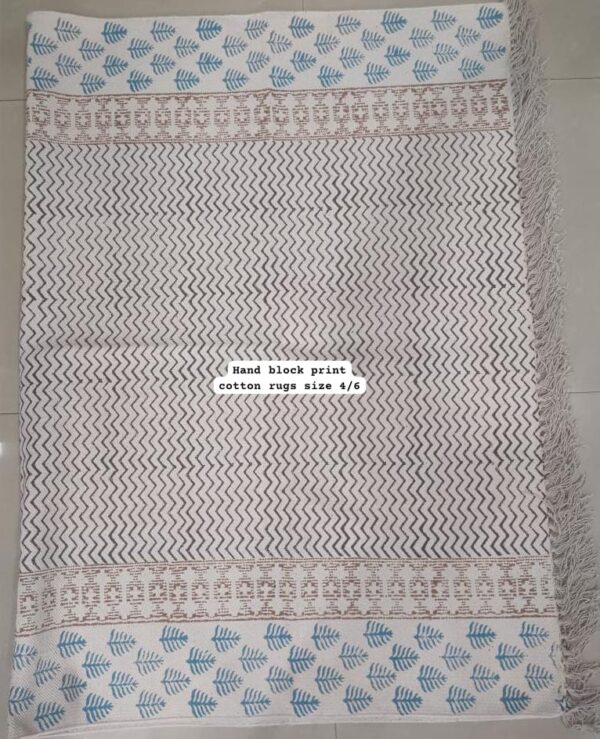 Hand Block Print Cotton Rugs