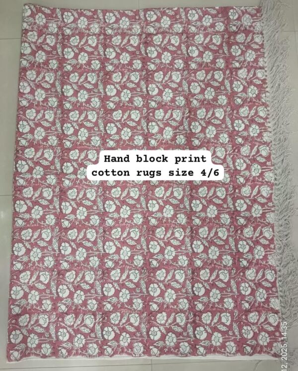 Hand Block Print Cotton Rugs
