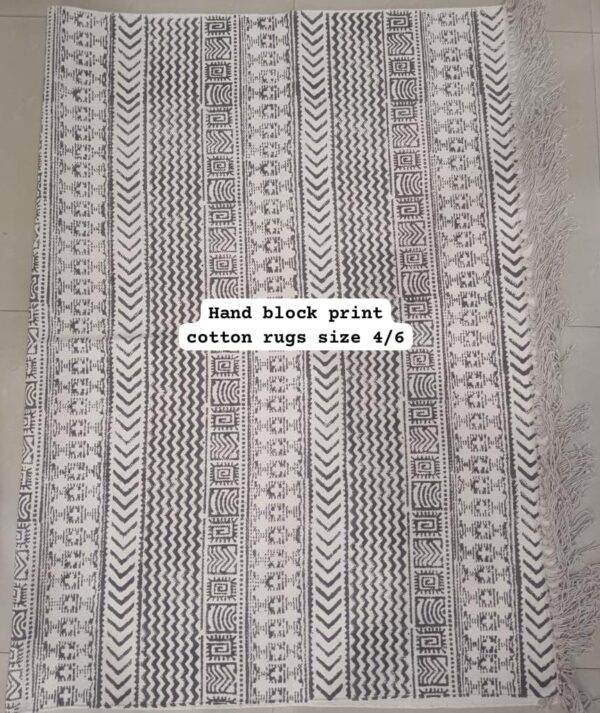Hand Block Print Cotton Rugs