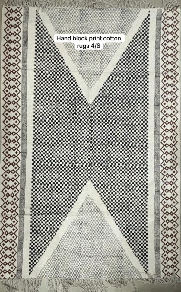 Hand Block Print Cotton Rugs
