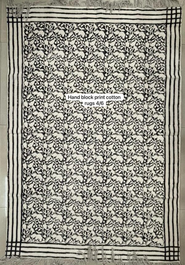 Hand Block Print Cotton Rugs