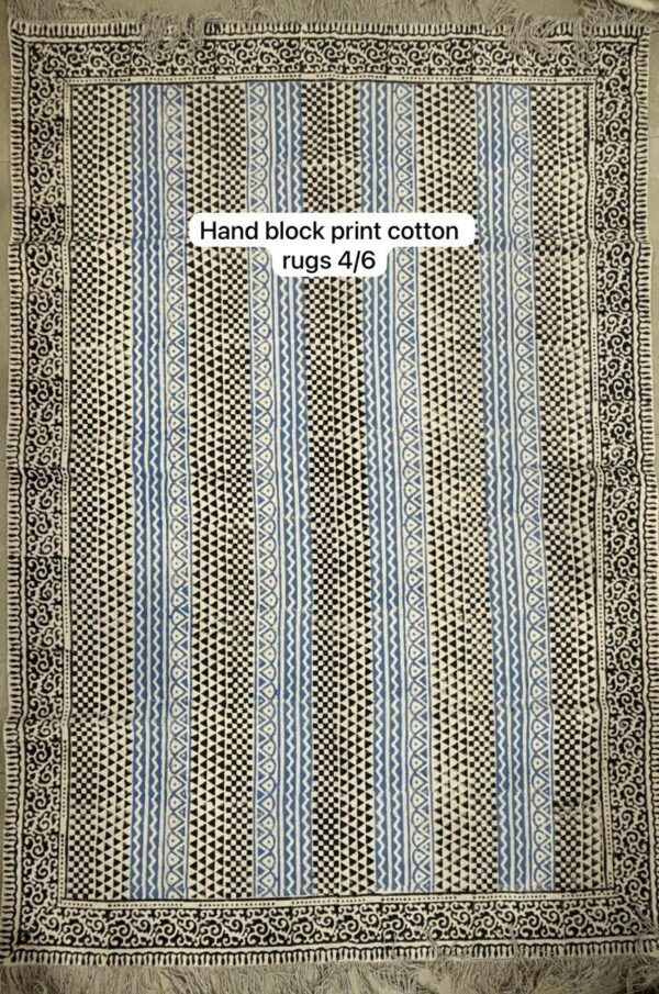 Hand Block Print Cotton Rugs