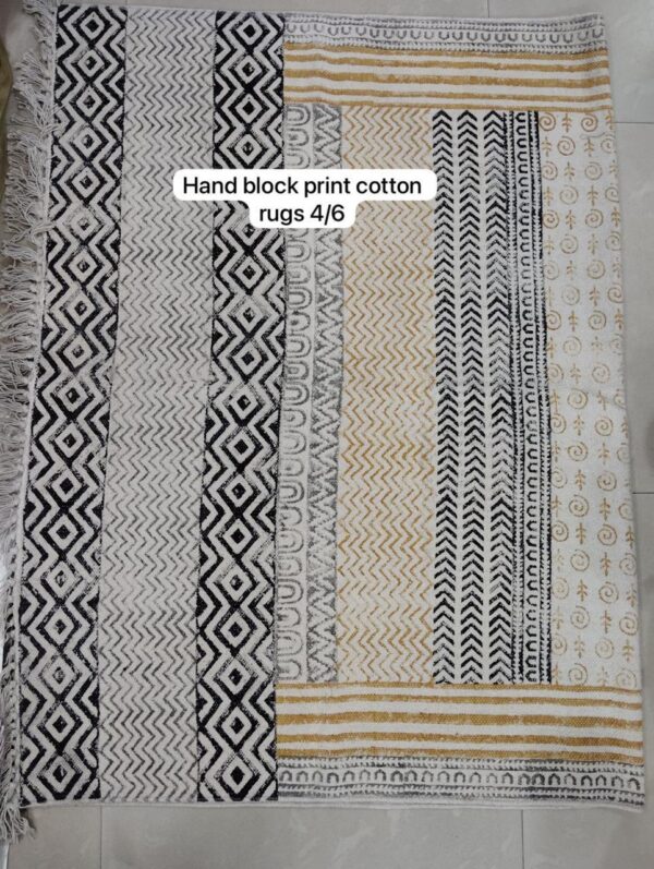 Hand Block Print Cotton Rugs