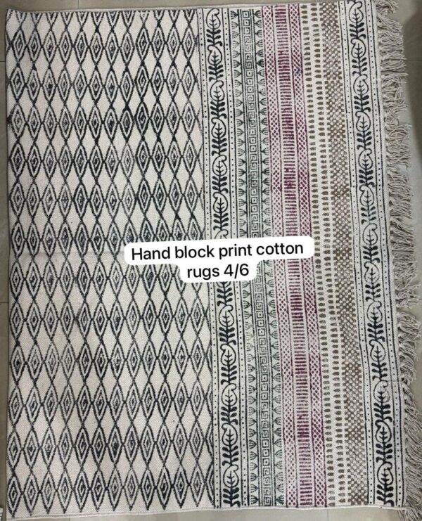 Hand Block Print Cotton Rugs
