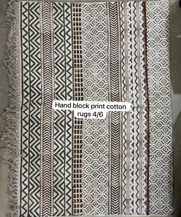 Hand Block Print Cotton Rugs