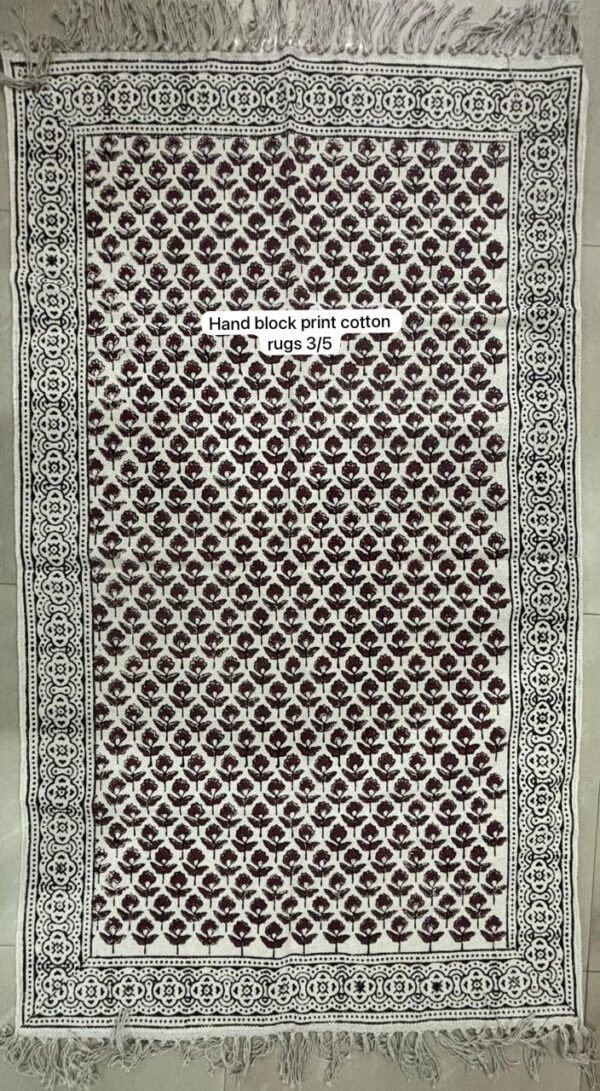Hand Block Print Cotton Rugs