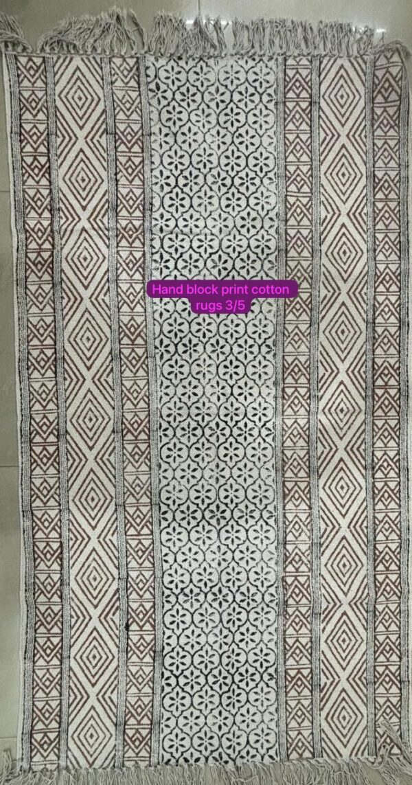 Hand Block Print Cotton Rugs