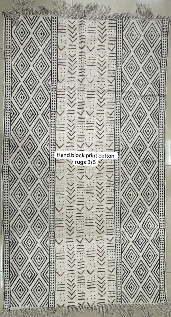 Hand Block Print Cotton Rugs