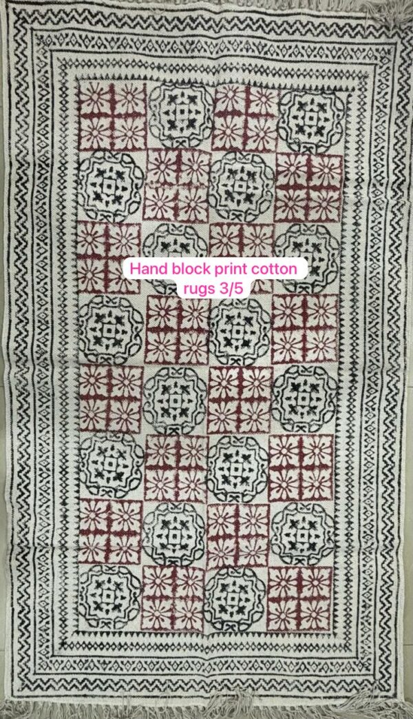 Hand Block Print Cotton Rugs
