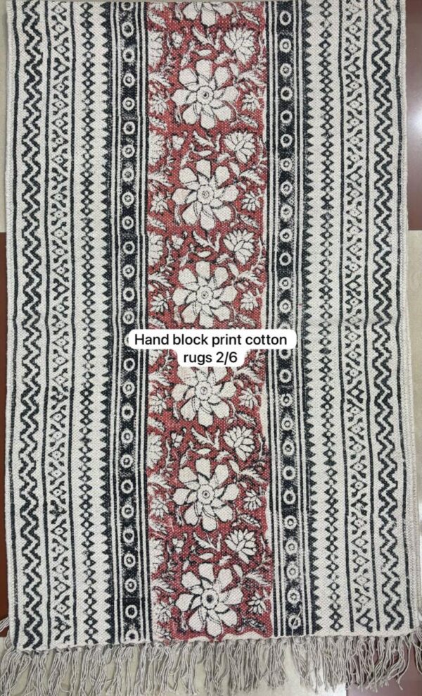 Hand Block Print Cotton Rugs