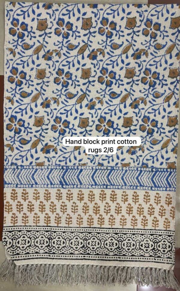 Hand Block Print Cotton Rugs