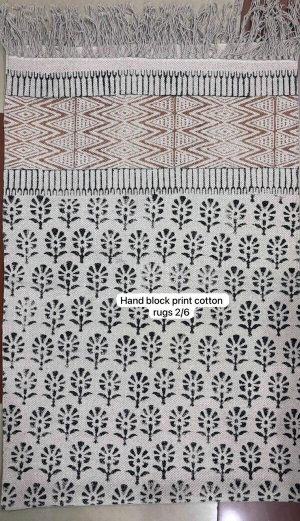Hand Block Print Cotton Rugs
