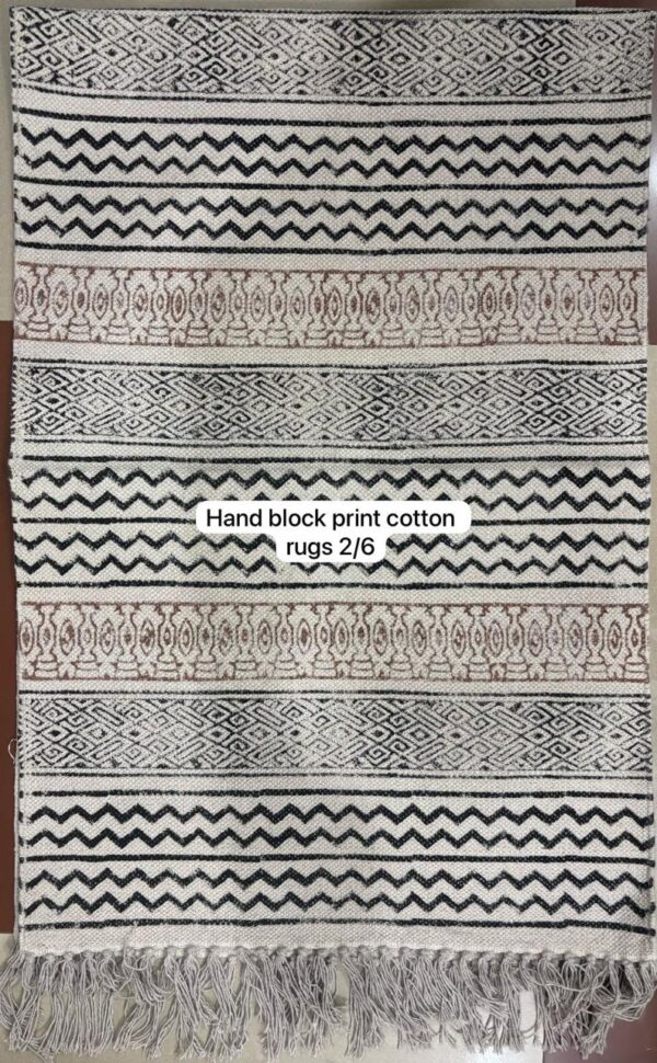 Hand Block Print Cotton Rugs
