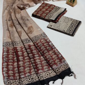 Hand Block Print Linen Cotton Suit