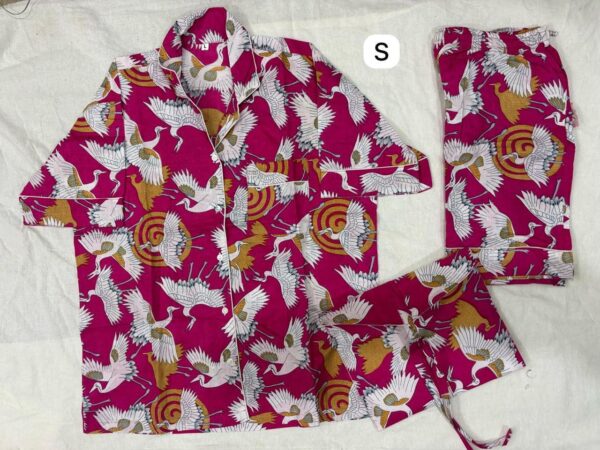 Jaipuri Print Cotton Short Night Suit