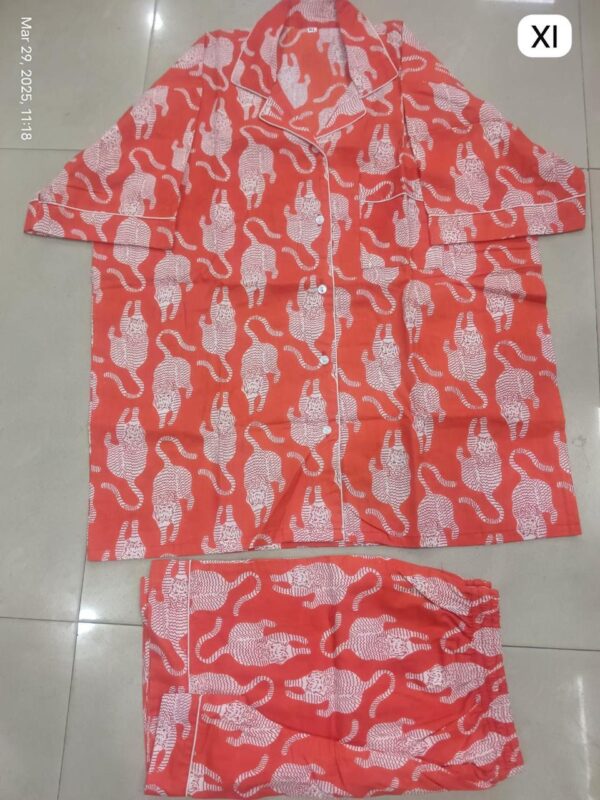 Jaipuri Print Cotton Short Night Suit