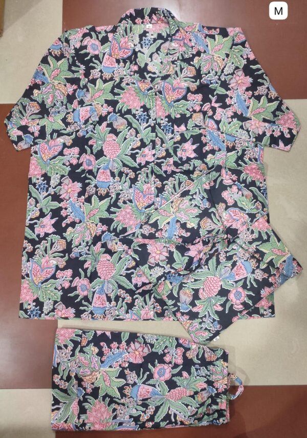 Jaipuri Print Cotton Short Night Suit