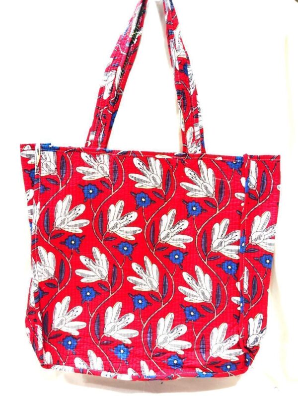 Jaipuri Print Cotton Quilted Tote Bag