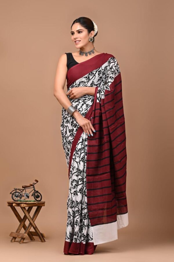 Jaipuri Printed Mul Mul Cotton Saree