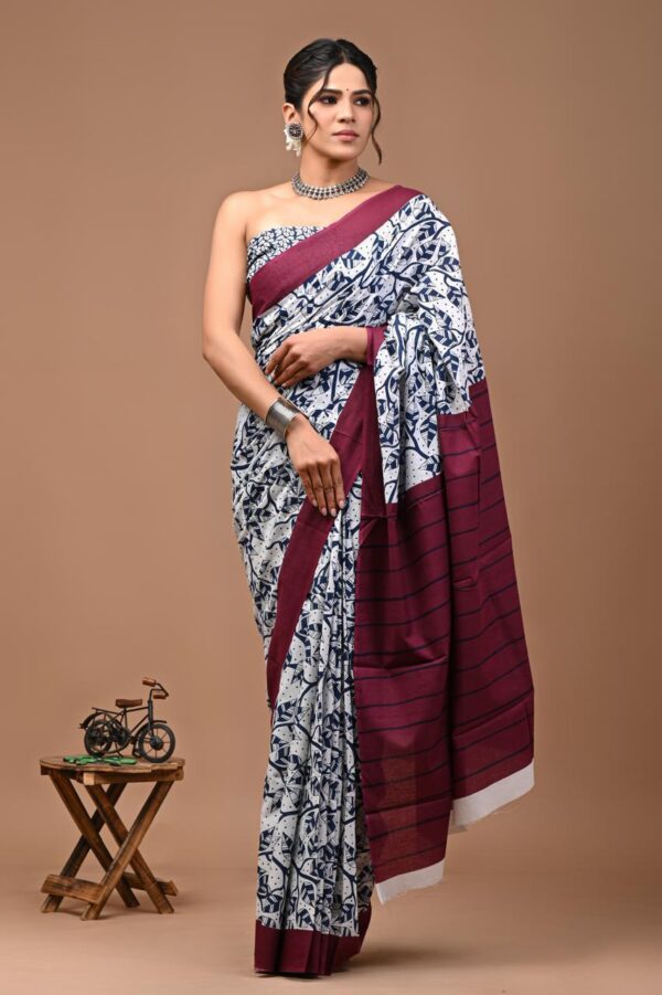 Jaipuri Printed Mul Mul Cotton Saree