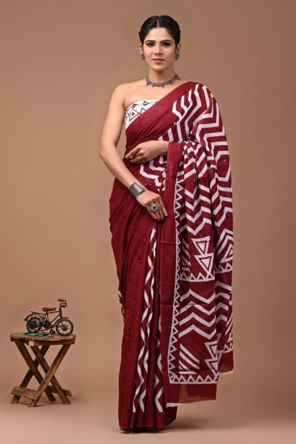 Jaipuri Printed Mul Mul Cotton Saree