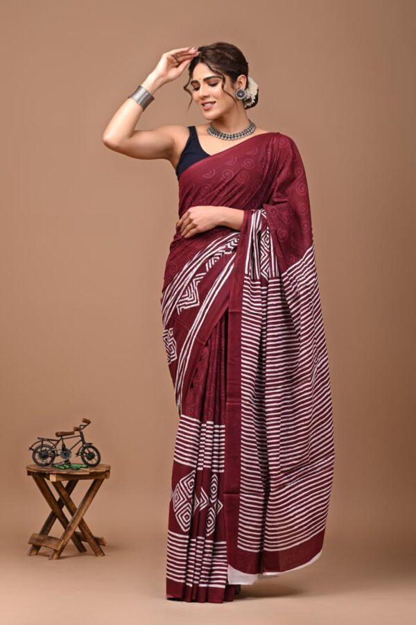 Jaipuri Printed Mul Mul Cotton Saree
