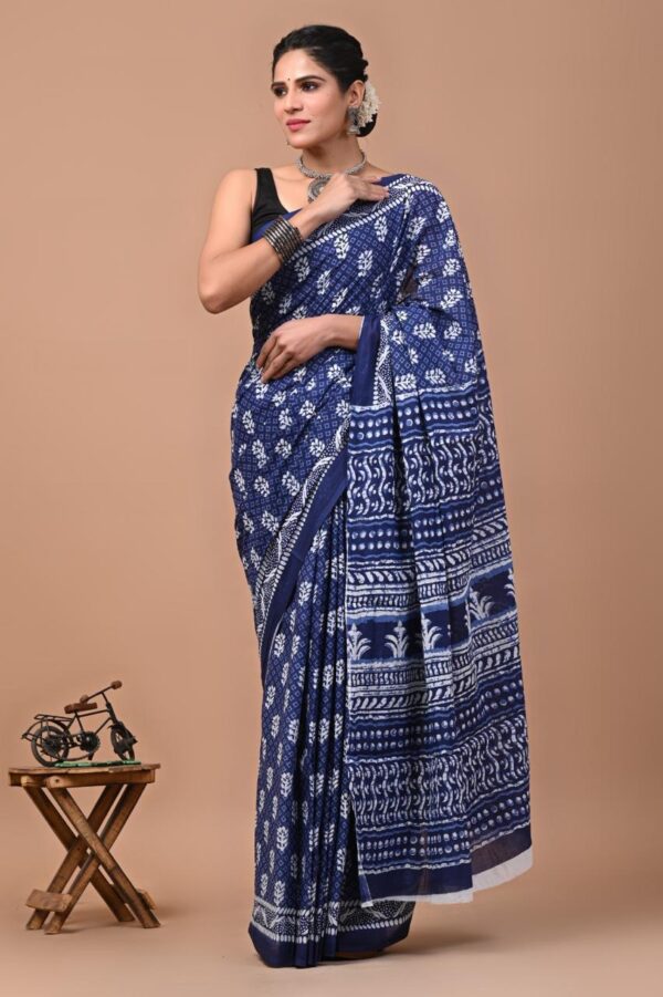 Jaipuri Printed Mul Mul Cotton Saree