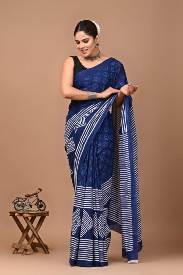 Jaipuri Printed Mul Mul Cotton Saree
