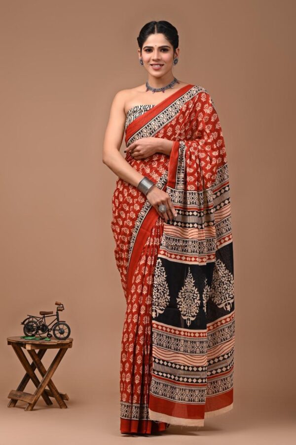 Jaipuri Printed Mul Mul Cotton Saree