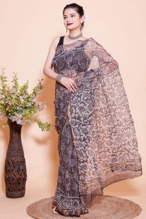 Block Print Kota Dorriya Saree