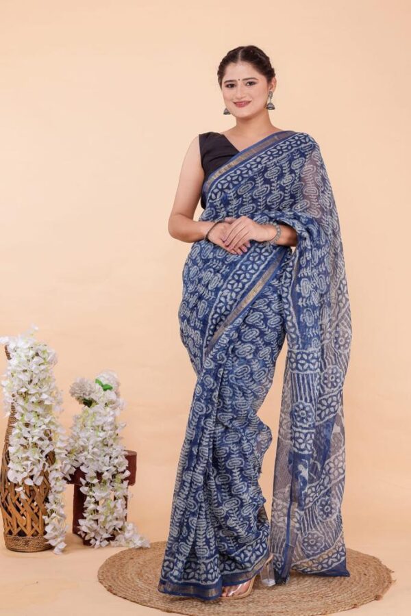 Block Print Kota Dorriya Saree