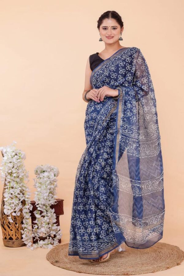 Block Print Kota Dorriya Saree