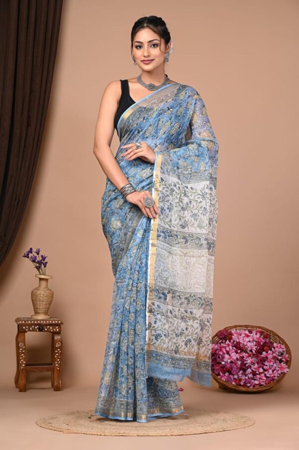 Block Print Kota Dorriya Saree