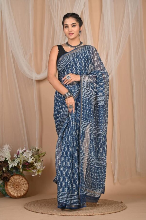 Block Print Kota Dorriya Saree